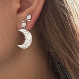 Stine a Claire De Lune Earring Silver - left - Single