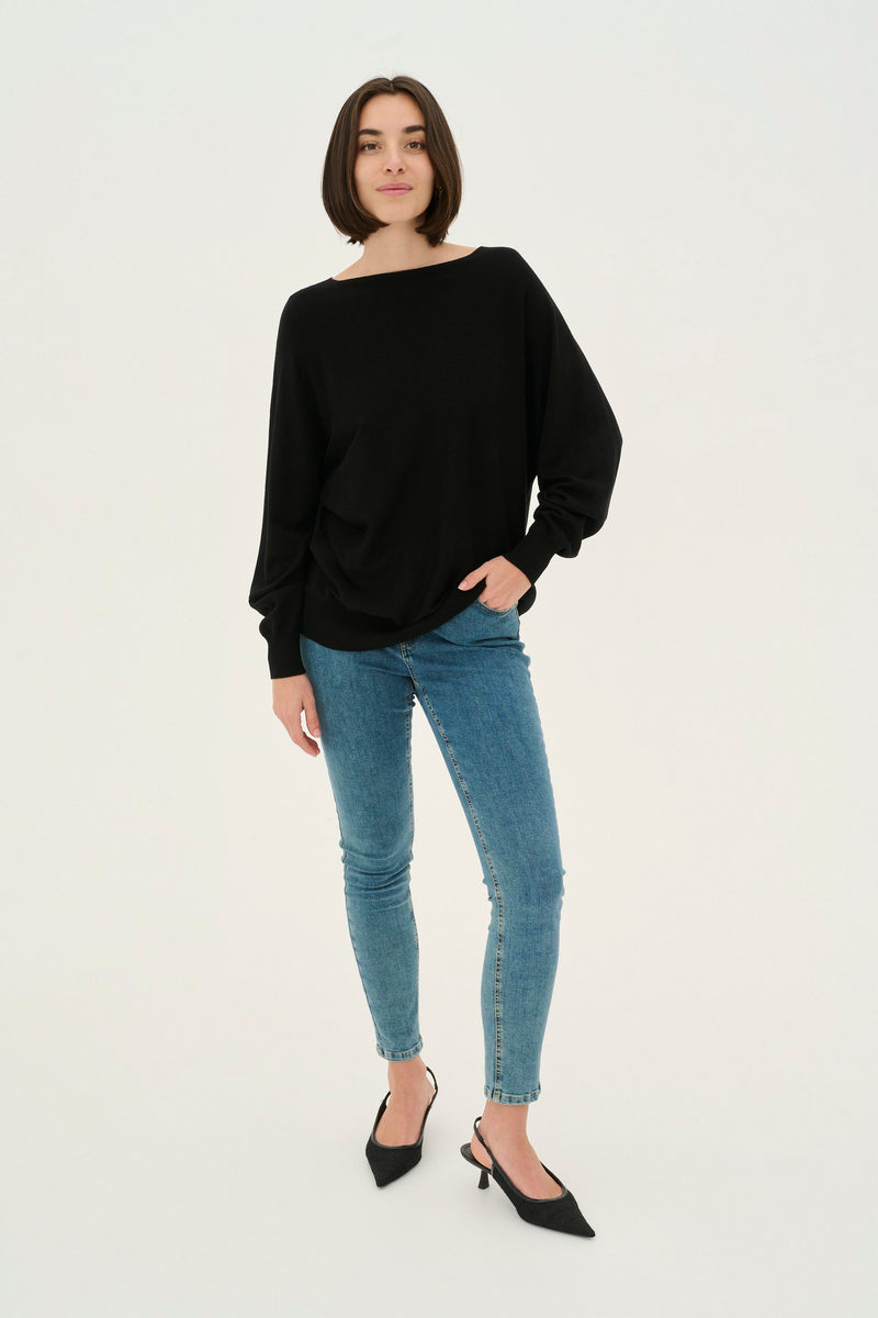 Culture Annemarie Batwing Jumper - Black