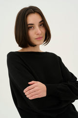 Culture Annemarie Batwing Jumper - Black