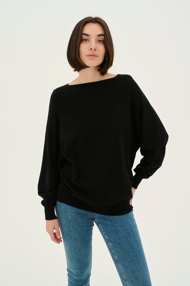 Culture Annemarie Batwing Jumper - Black