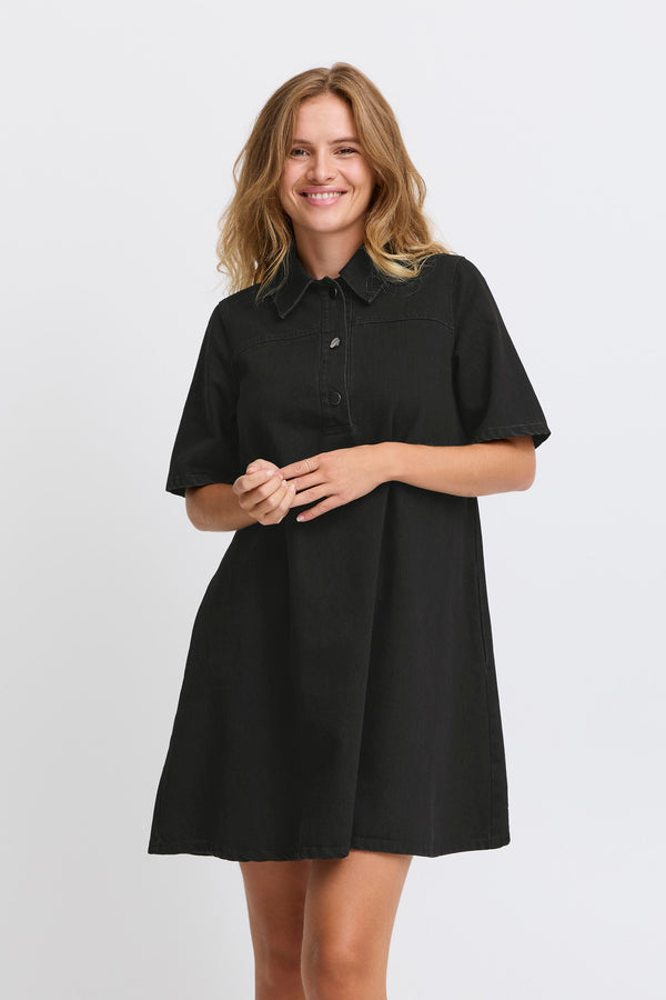 Pulz Vanessa Denim Dress - Black Denim