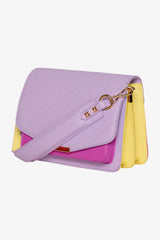 Noella Blanca Multi Compartment Bag Lilac/Pastel Yellow Mix