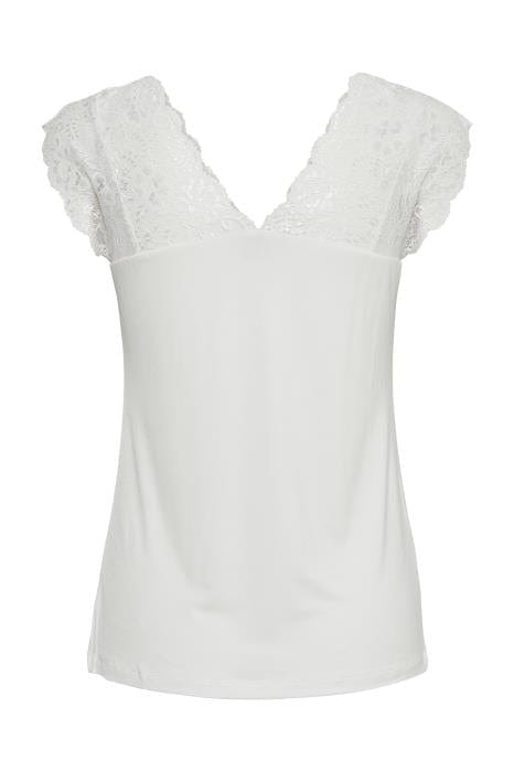 Pre Order - Culture Poppy Lace Top - White