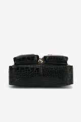 Noella Celina Bag W. Gold - Black Croc