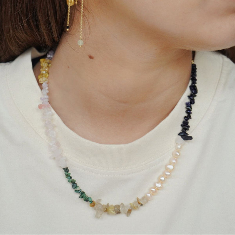 PRE ORDER Stine a Crispy Coast Necklace - Pacific Colors with Pearls and Gemstones