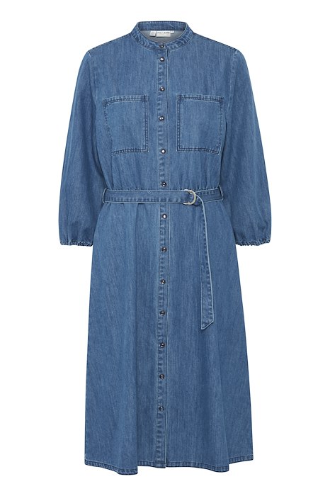 Pulz Malin Dress - Medium Blue Denim