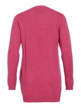 Vila Viril Open L/S Knit Cardigan - Anemone Melange