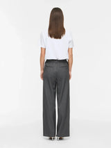 Vila Varone Pattern HW Wide Pant - Dark Grey Melange