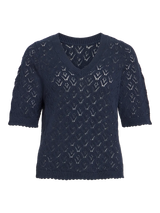 Vila Sava V-Neck 2/4 Knit - Navy