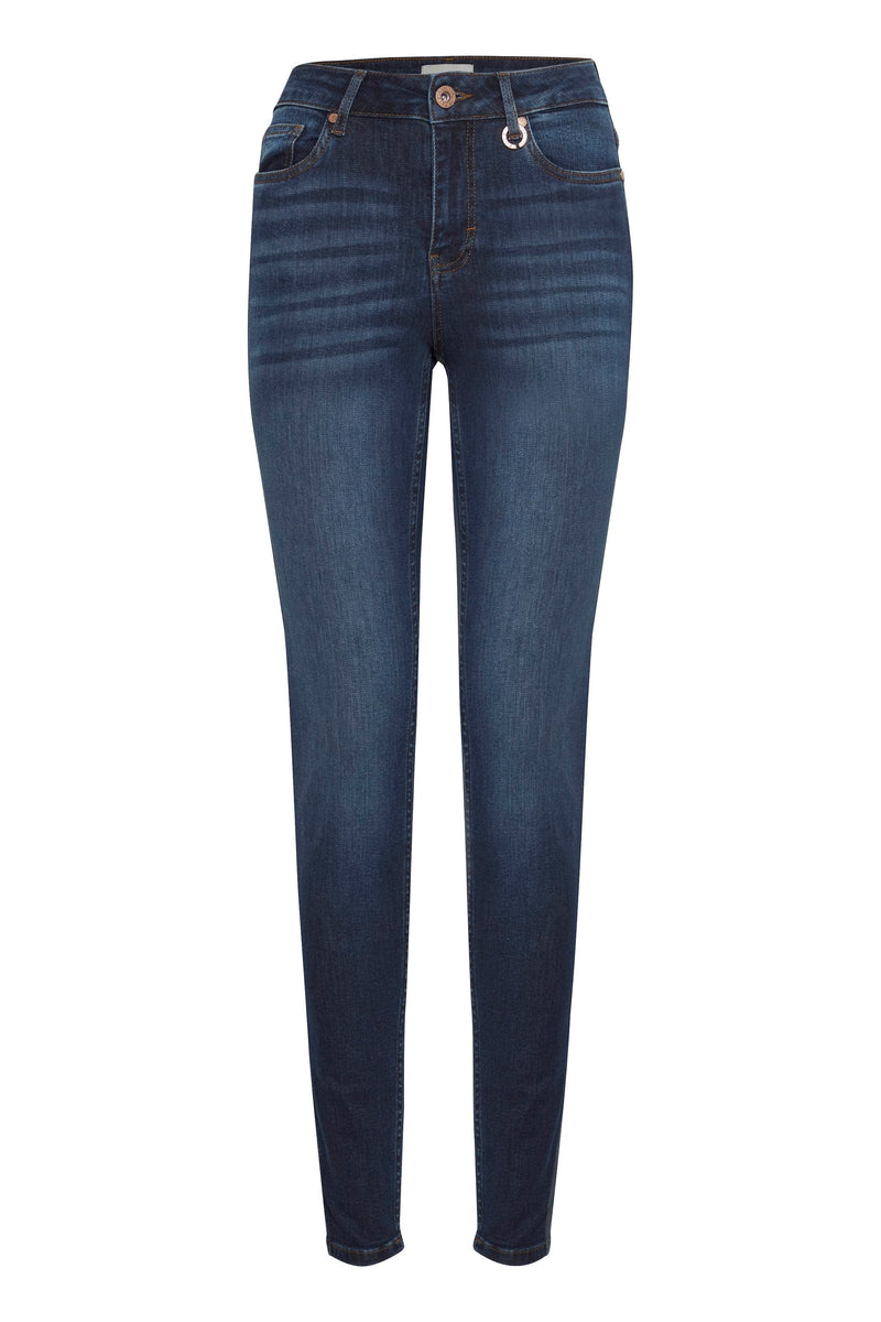 Pulz Emmelina HW Jeans Skinny Leg - Dark Blue