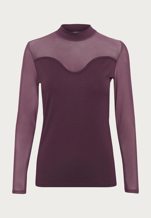 Culture Grace New Mesh Blouse - Winetasting