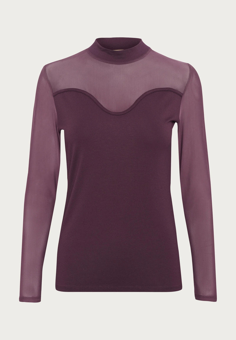 Culture Grace New Mesh Blouse - Winetasting