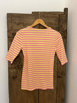 Not Sisters Everyday Stripe SS Blouse - Pink/Yellow