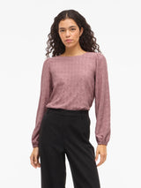 Asta O-Neck L/S Top - Nostalgia Rose