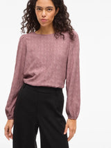 Asta O-Neck L/S Top - Nostalgia Rose