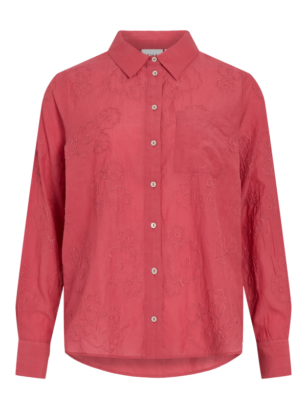 Vila Fara L/S Shirt - Berry