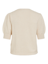 Vila Viril 2/4 Sleeve O-Neck Knit - Super Light Natural Melan