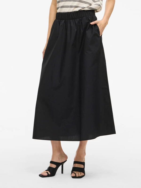 Vila sophie Hw Ankle Skirt - Black