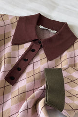 Noella N-Makayla SS Knit - Diya Pink Check