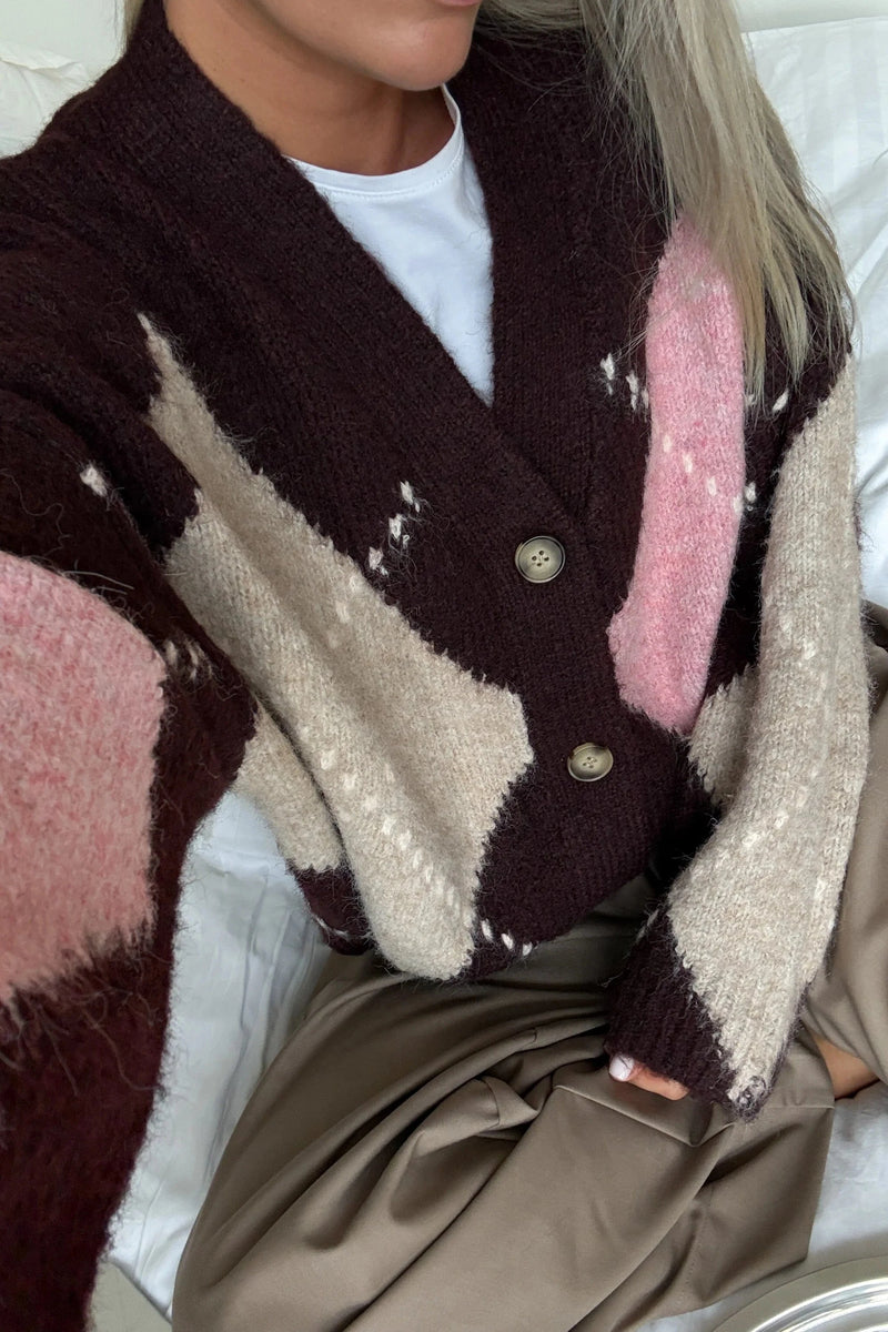 Noella N-Laiana Knit Cardigan - Winetasting Mix