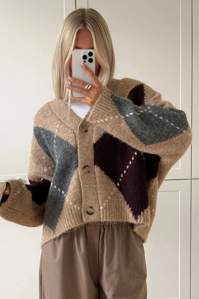 Noella N-Laiana Knit Cardigan - Sand Malange