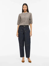 Vila Barrel RW Leg Patch Jeans Lova