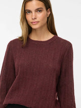 Vila Liga Pointelle L/S O.Neck Top - Port Royale