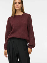 Vila Liga Pointelle L/S O.Neck Top - Port Royale
