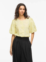 Vila Antonett O-Neck 2/4 Shirt - Pastel Yellow