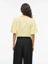 Vila Antonett O-Neck 2/4 Shirt - Pastel Yellow