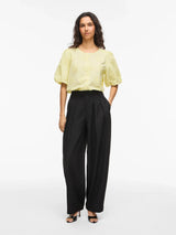 Vila Antonett O-Neck 2/4 Shirt - Pastel Yellow