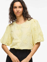 Vila Antonett O-Neck 2/4 Shirt - Pastel Yellow