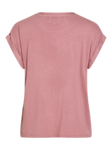 Vila Ellette satin top - Nostalgia Rose