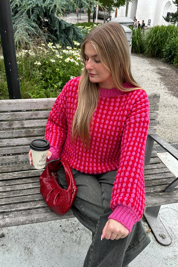 Noella Gio Knit Jumper - Pink Red Mix