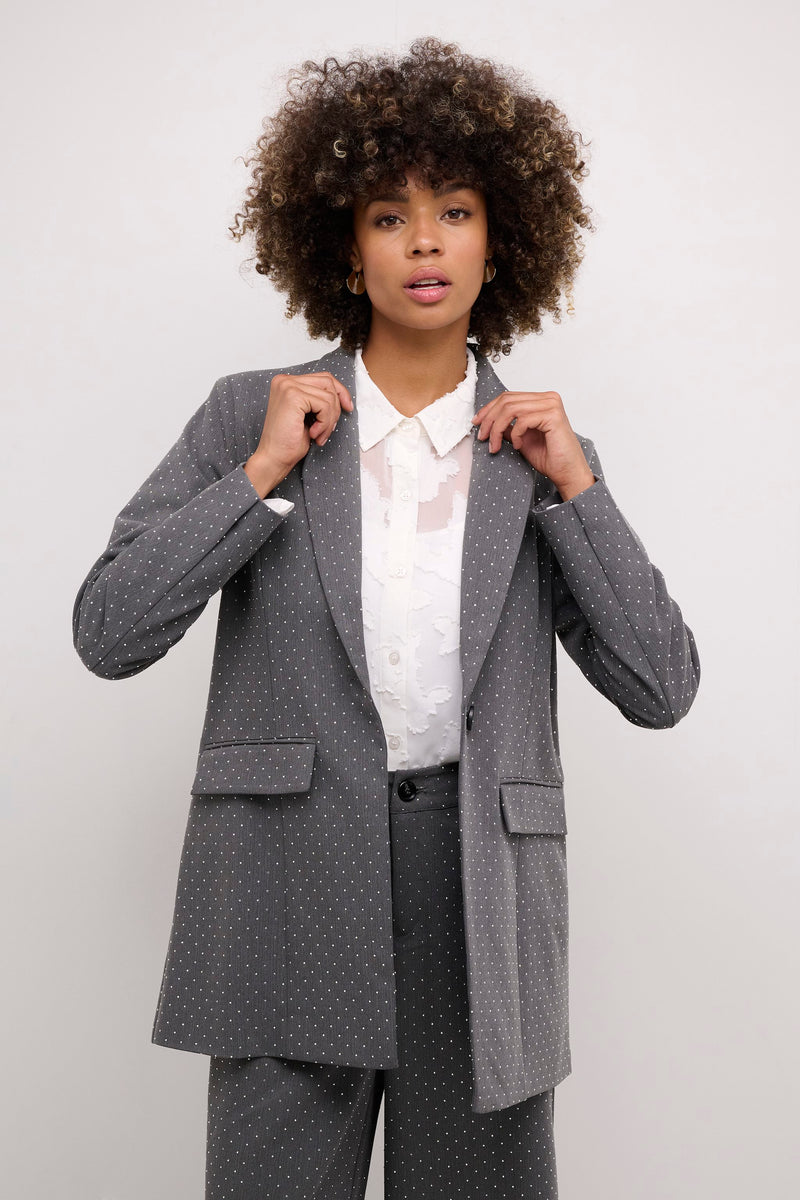 Culture Annlise Studded Blazer - Grey