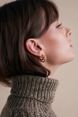 IX Studios Crunchy Edge Earrings - Gold