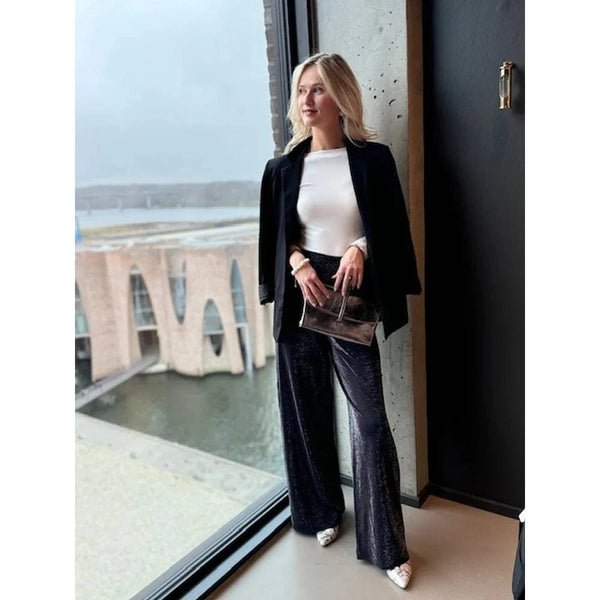 Tim & Simonsen Las Vegas Glitter Jazz Pant - Silver