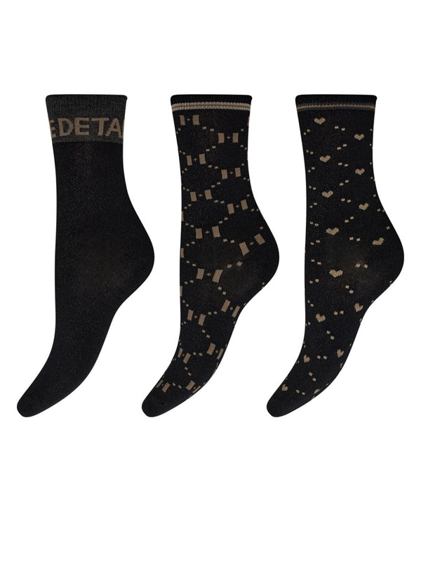 Hype The Detail 3 pk sock - Black