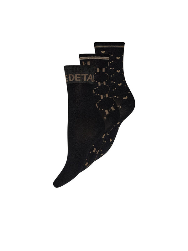 Hype The Detail 3 pk sock - Black