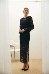 Hype The Detail Lace Blouse - Black
