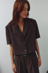 Noella Darryl HW Pants - Chocolate