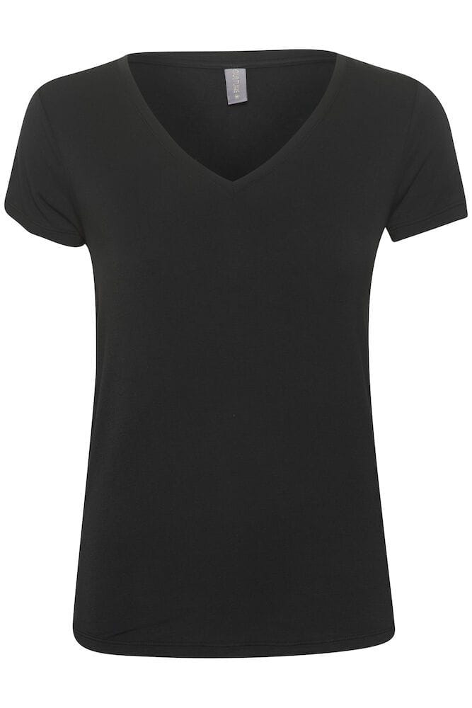 Culture Poppy V-neck T-Shirt  - Black