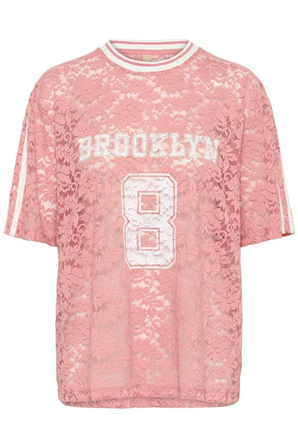 Culture Kala SS Lace Blouse - Pale Mauve