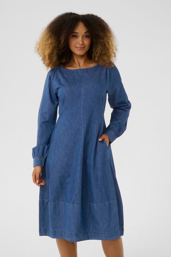 Culture Arpa Antoinett Dress - Dark Blue Wash
