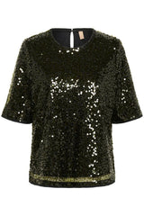 Culture Melia SS Blouse - Olivie Night