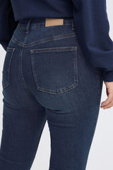 Pulz Jeans Emma HW Jeans Medium Straig - Dark Blue