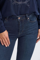 Pulz Jeans Emma HW Jeans Medium Straig - Dark Blue