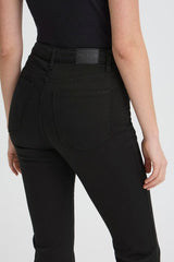 Pulz Jeans Becca UHW Bootcut leg Full Length - Black