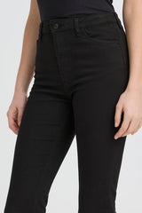 Pulz Jeans Becca UHW Bootcut leg Full Length - Black