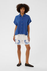 Culture Myra Elina SS Shirt - Nautical Blue